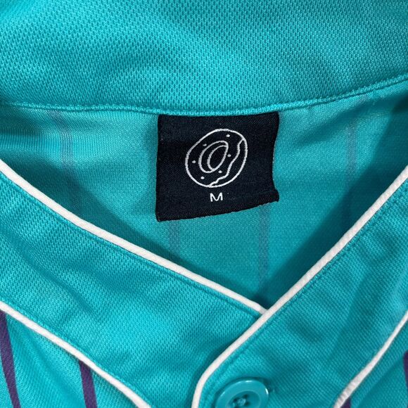 Odd Future Tyler the Creator Baseball Jersey Mens Medium Blue Pinstripe Hip-Hop - Picture 6 of 15